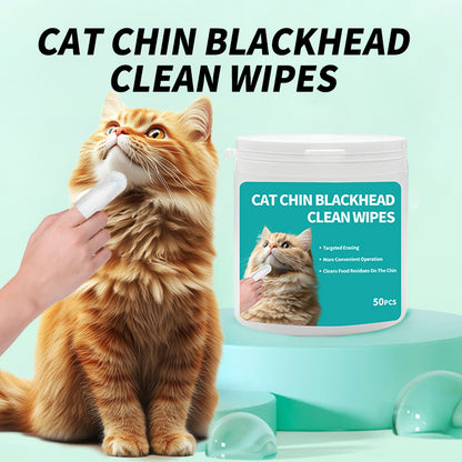 Pet Chin Wipes 50ct - Acne & Oil Removal for Dogs & Cats