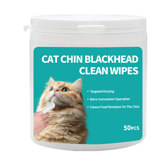 Pet Chin Wipes 50ct - Acne & Oil Removal for Dogs & Cats